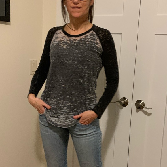 Monrow Tops - Monrow Burn Out Rock Tee